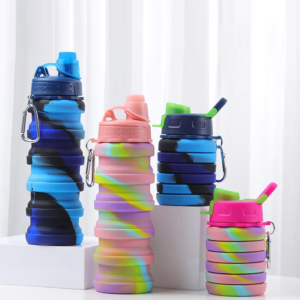 Outdoor Sports Silicone 500ml Foldable Water Bottle